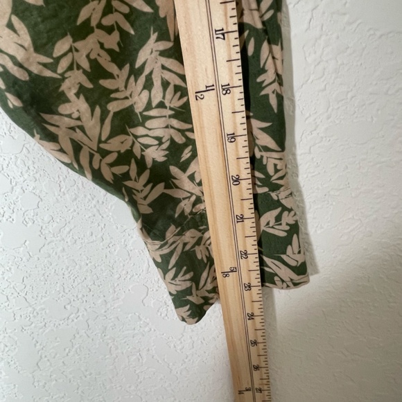 ba&sh Tarmac Long Sleeve Button Up Front Tie Top Womens Size 1 (US4) Green - Picture 9 of 15